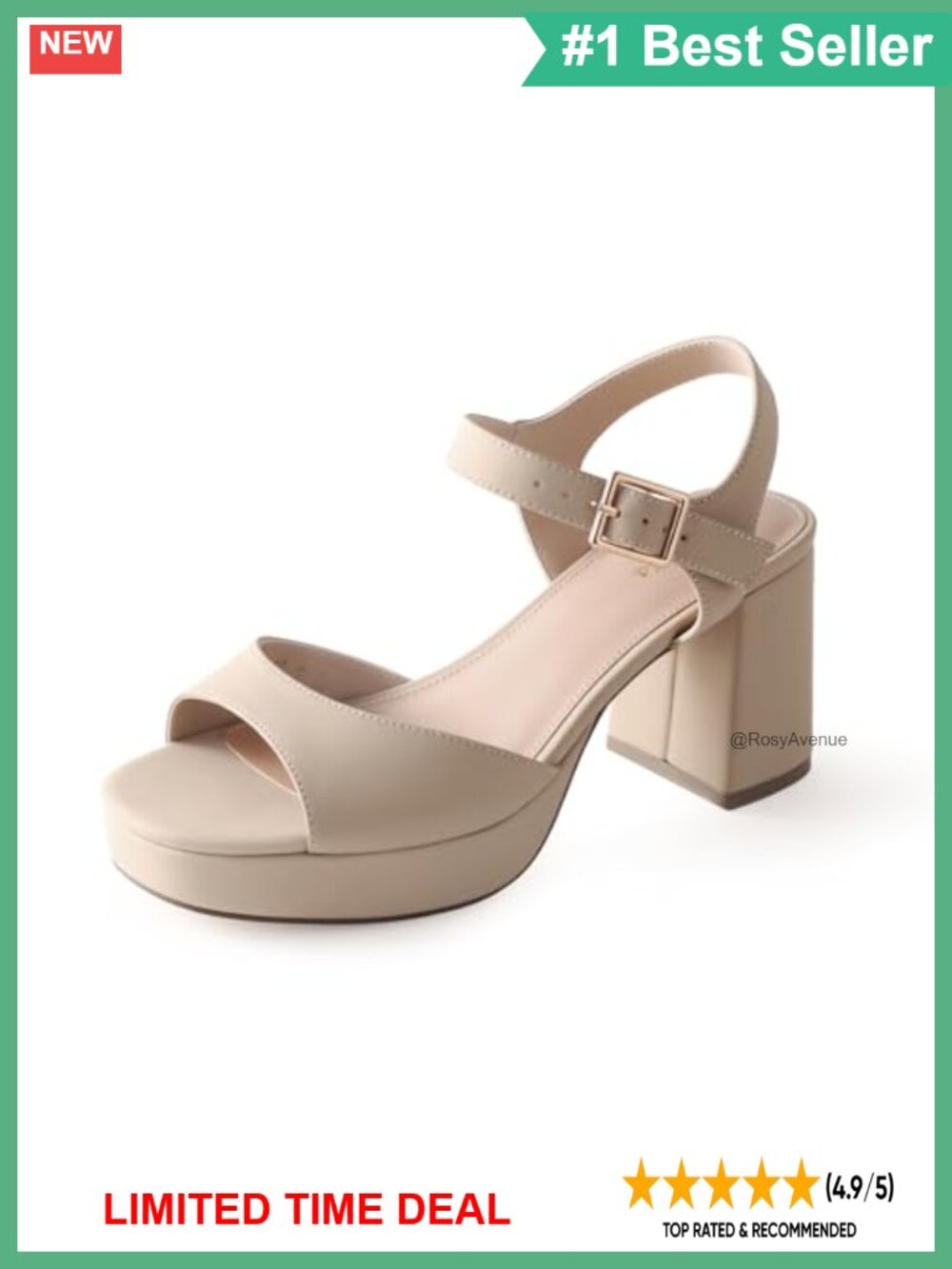 Platform Heeled Sandals Chunky Block Open Toe Ankle Strappy Heels Wedding Party